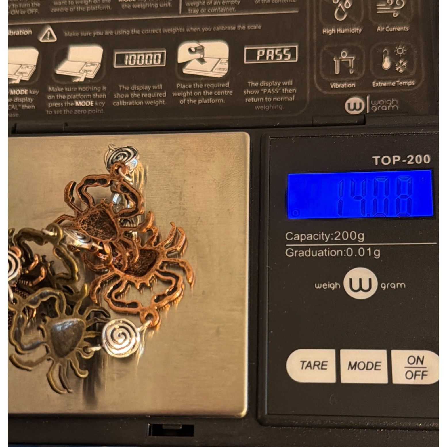 Other Bronze Antique Gold Silver Tone Crab Bracelet 7" Beach Vacat Size ONE SIZE - 5 Thumbnail