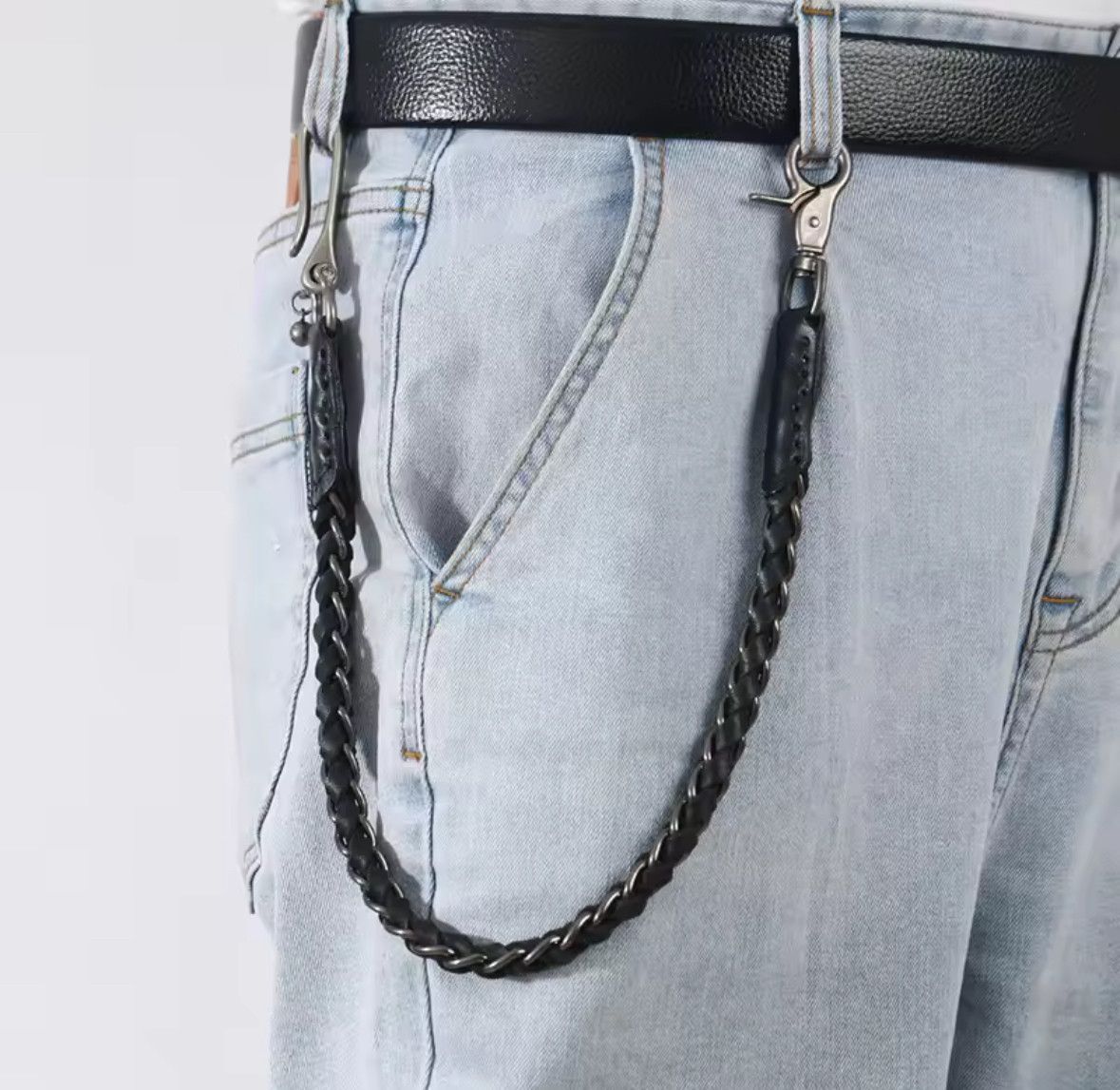 Other Punk Exquisite Leather Metal Pants Waist Key Chain Wallet Size ONE SIZE - 1 Thumbnail