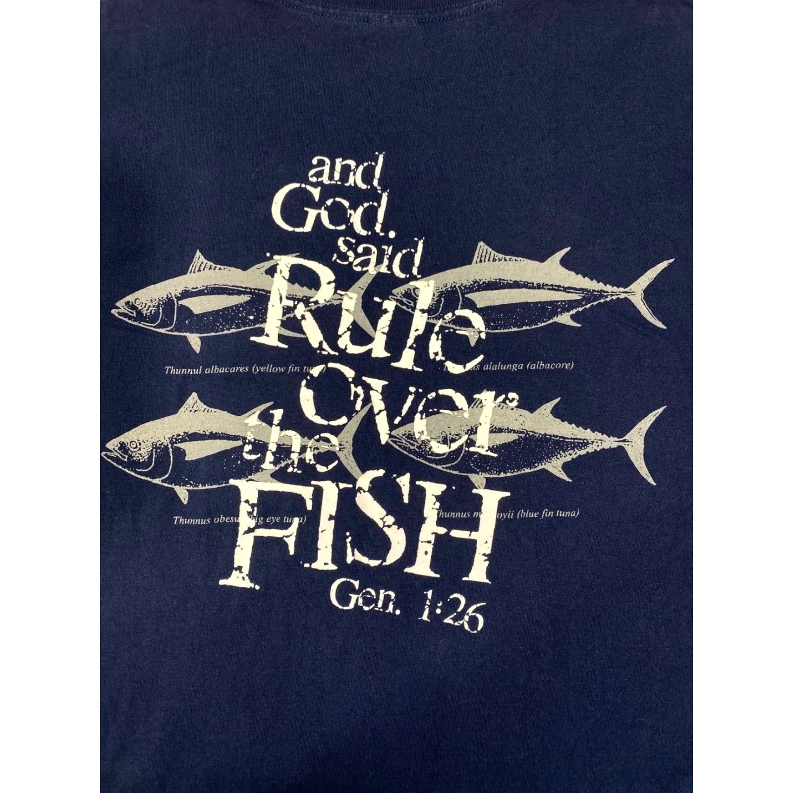 Gildan VINTAGE 2010 Maranatha Man Trip Blue Gildan Ultra Cotton T-Shirt XL Men Fisherman Short Sleeve Fishing 875 Regular Size US XL / EU 56 / 4 - 2 Thumbnail