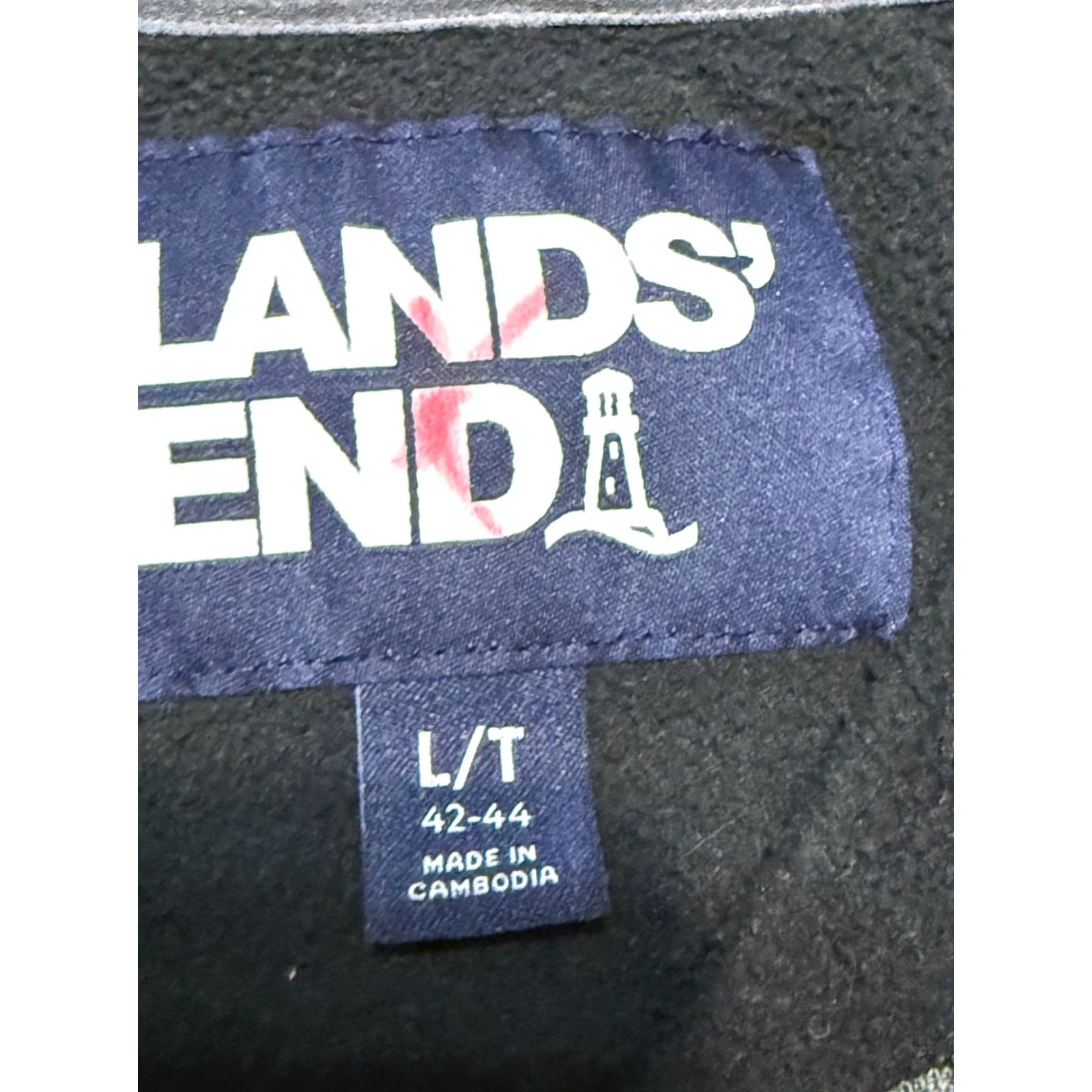 Lands' End Lands' End Sweater Mens Size Large Tall Gray Black Quarter Zip Pullover Modern Knit Mock Neck Cardigan Style Jumper Pullover Casual Mens Size US L / EU 52-54 / 3 - 5 Thumbnail