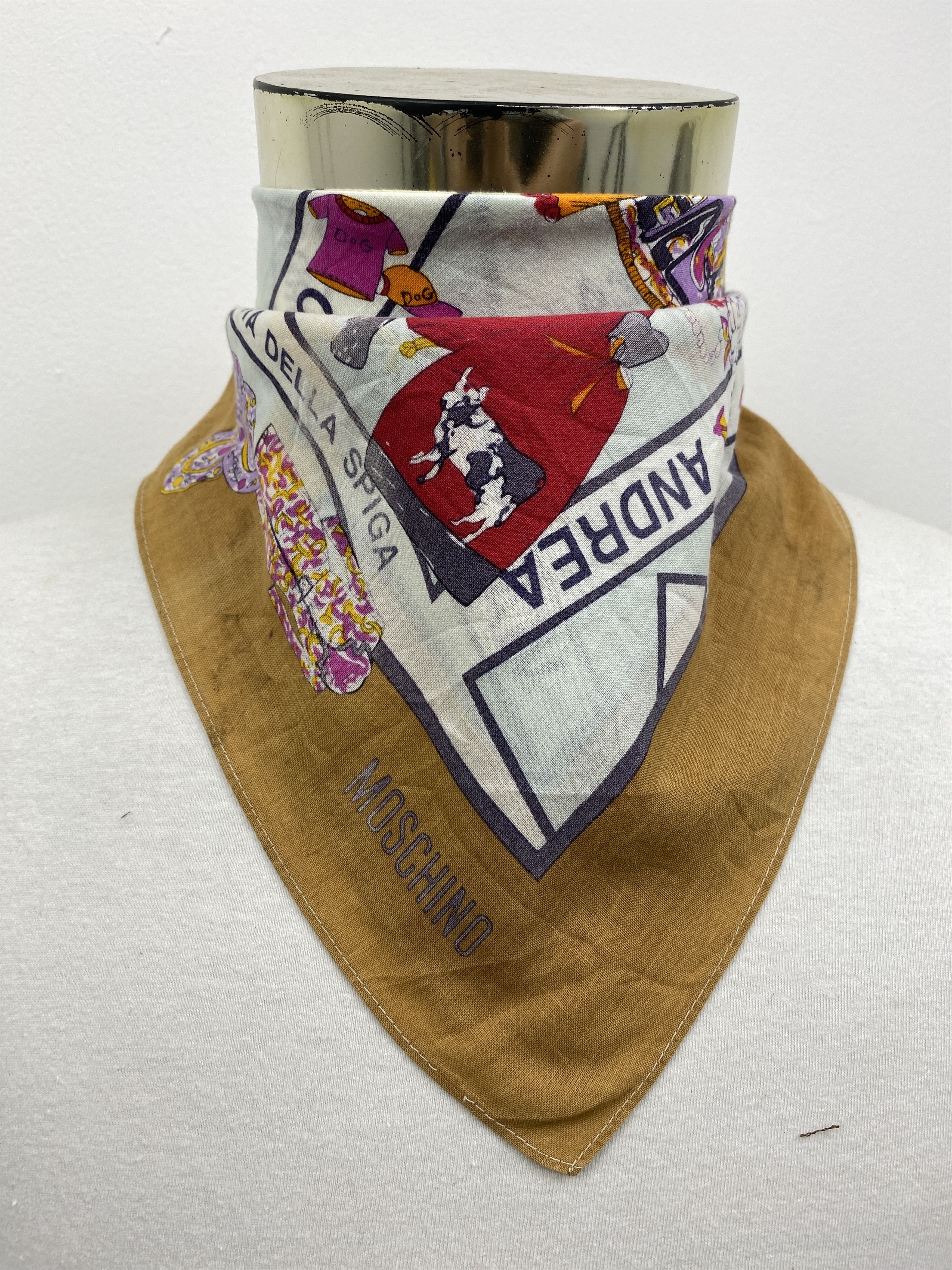 Moschino Vintage Moschino Scarf Handkerchief Neckerchief HKC0396 Size ONE SIZE - 2 Thumbnail