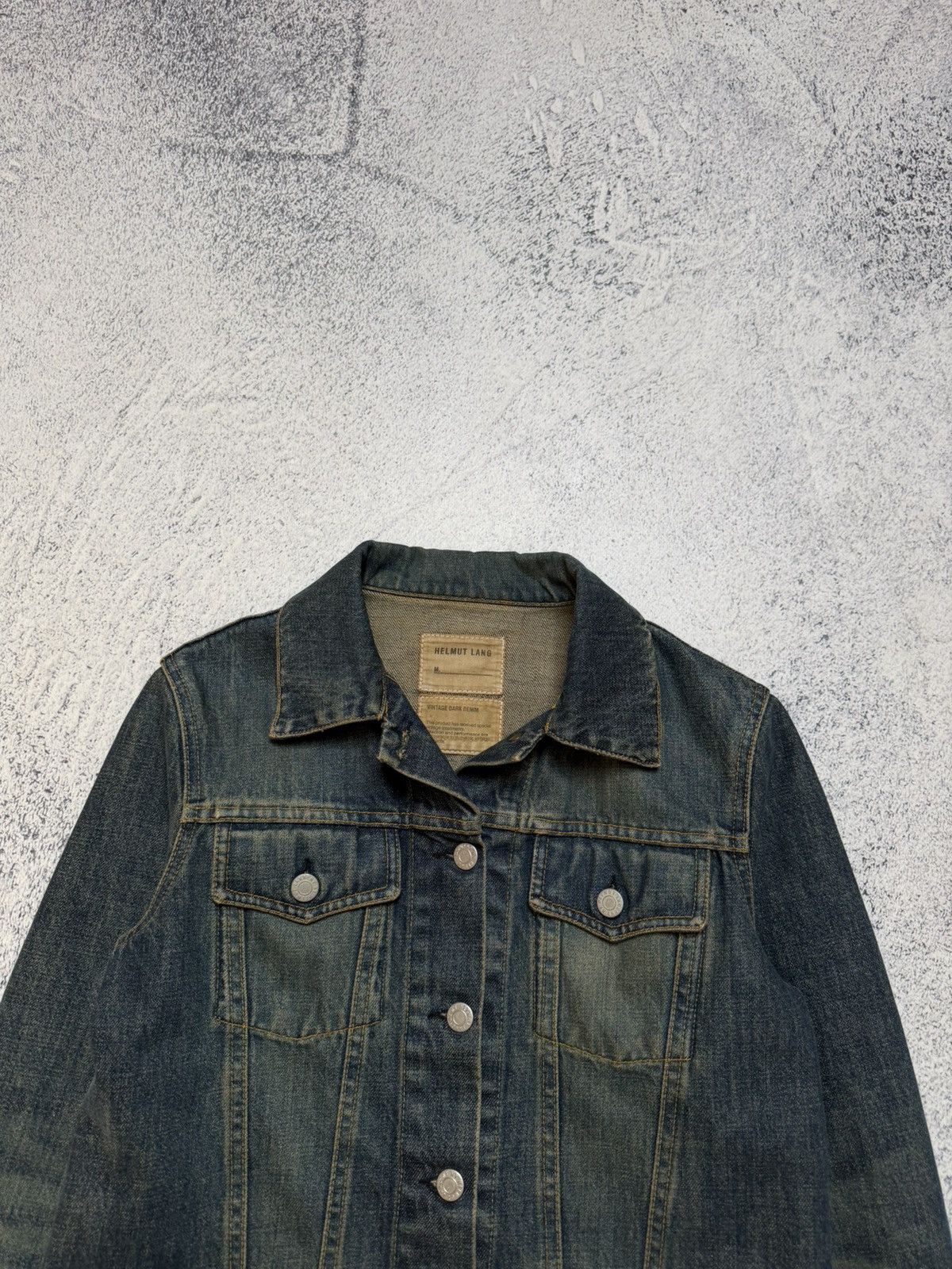 Helmut Lang Helmut Lang Archive Dark Denim Trucker Jacket Vintage 90s Size M / US 6-8 / IT 42-44 - 8 Thumbnail