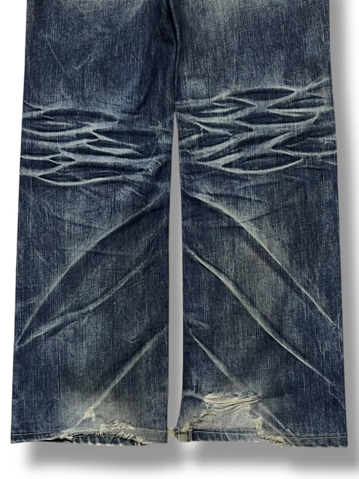 If Six Was Nine Loose Vintage Pasta Denim - Whiskering Mud Wash Jeans Size US 32 / EU 48 - 7 Thumbnail