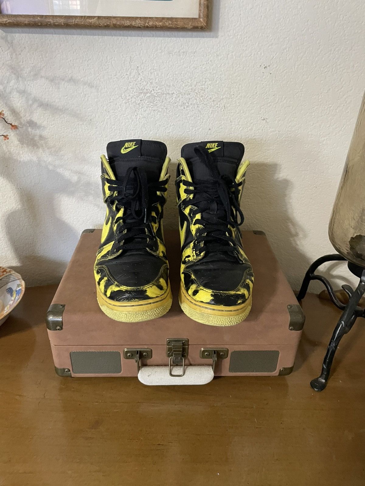 Nike Nike Dunk High 1985 SP Yellow Acid Wash Size US 11.5 / EU 44-45 - 3 Thumbnail
