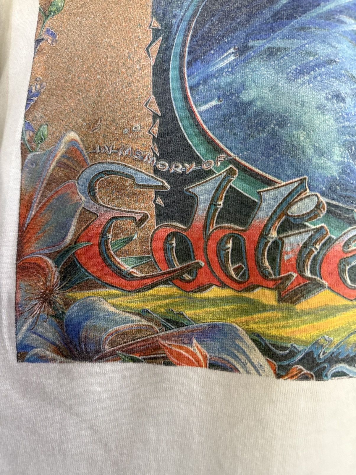 Quiksilver Vintage 90s The Quiksilver Eddie Aikau Surface Faded Tee Size US M / EU 48-50 / 2 - 5 Thumbnail