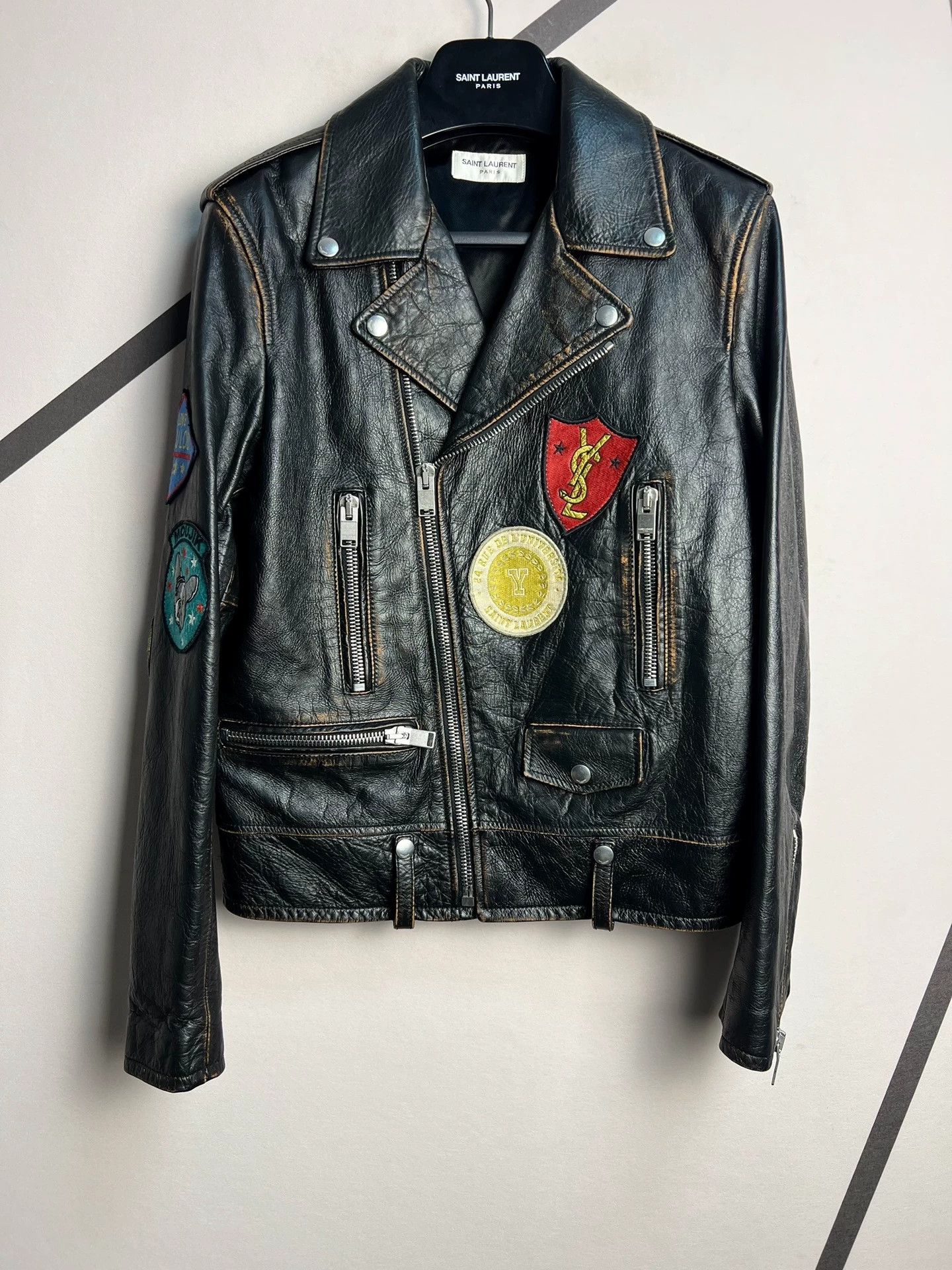 Saint Laurent Paris Saint Laurent 2017 Fall/Winter Leather Biker Jacket, Size M / US 6-8 / IT 42-44 - 1 Thumbnail