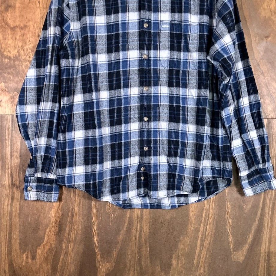 Eddie Bauer Eddie Bauer Mens Shirt Blue Black Plaid Flannel Button Down Long Sleeve Large Size US L / EU 52-54 / 3 - 3 Thumbnail
