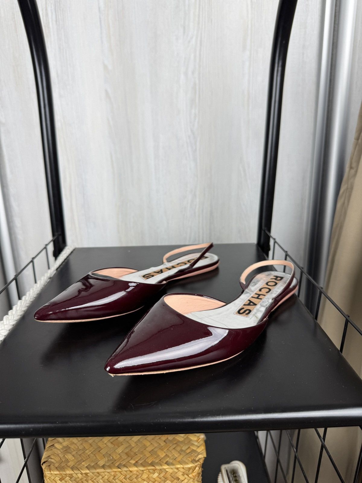 Rochas Rochas patent leather burgundy flats ballets mules w box Size US 8.5 / IT 38.5 - 12 Thumbnail