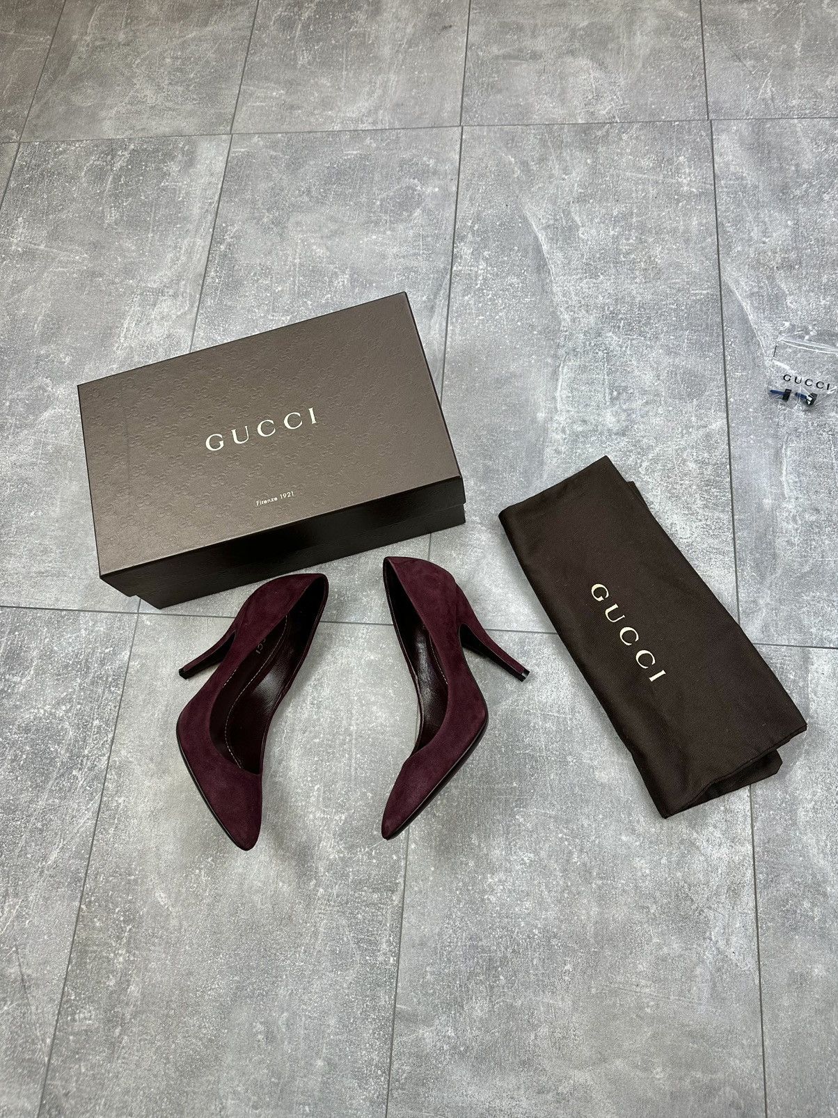 Women’s Burgundy Kid Scamosciato Gucci Shoes