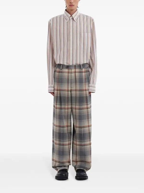 Marni o1w1db11125 Plaid Tapered Trousers in Grey Size US 34 / EU 50 - 2 Thumbnail