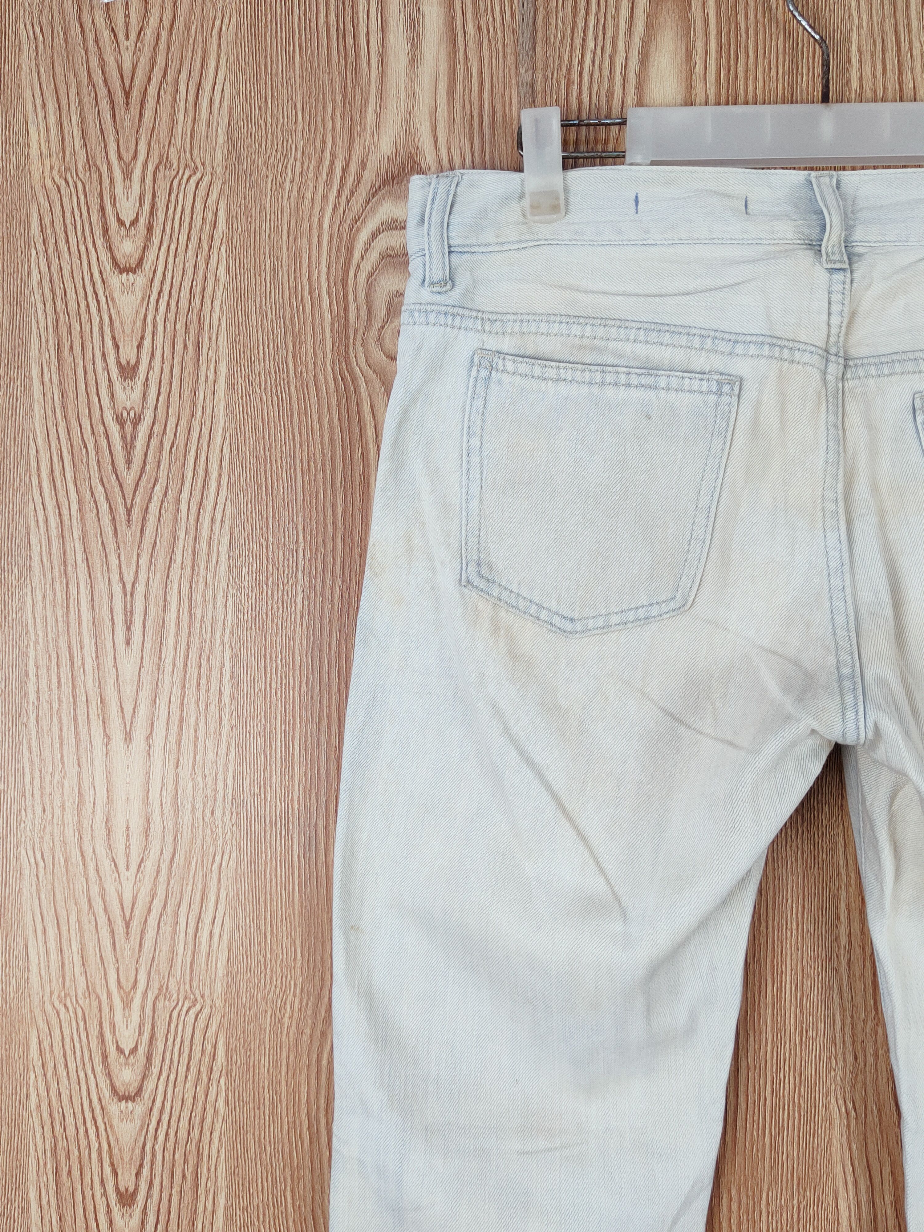Japanese Brand × Vintage Back Number Blue Distressed Ripped Jeans #W509 Size 34" / US 12 / IT 48 - 8 Thumbnail