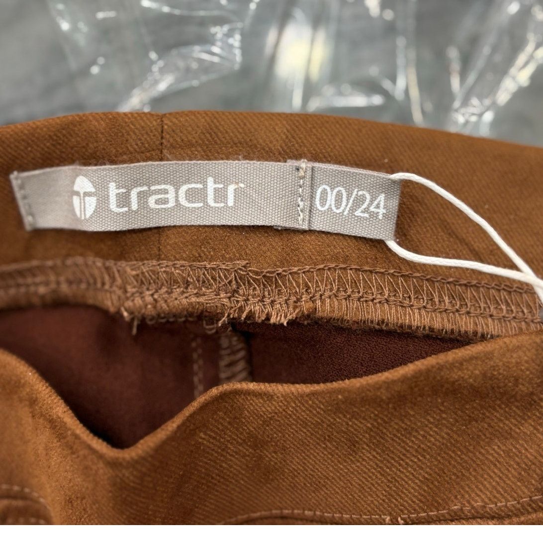 Other tractr Pull On Pants Shimmer Coated Camel Size 00/24 Size 24" / US 00 / IT 34 - 3 Thumbnail