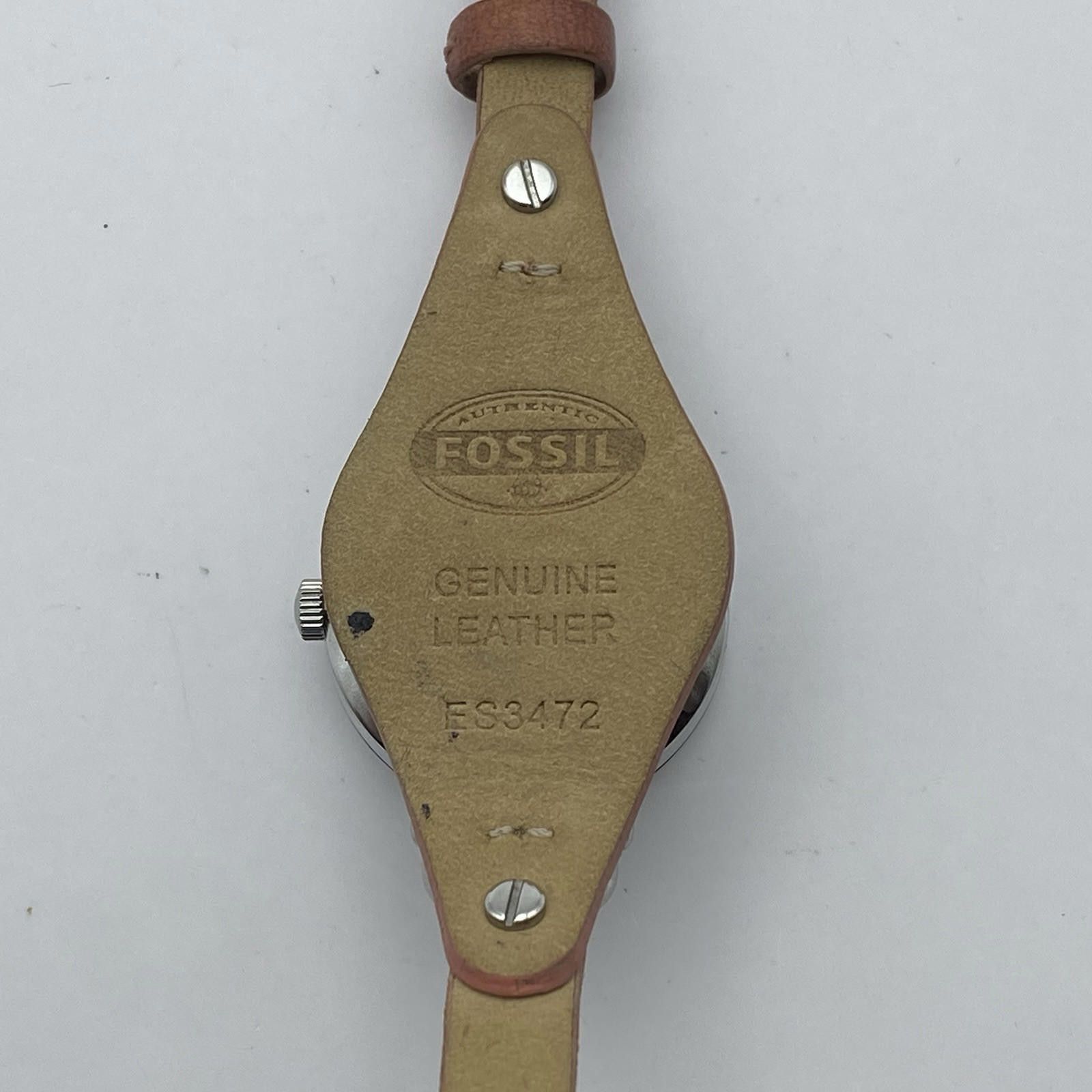 Fossil Fossil Women's Georgia Mini Pink Leather Strap Watch ES3472 Size ONE SIZE - 6 Thumbnail