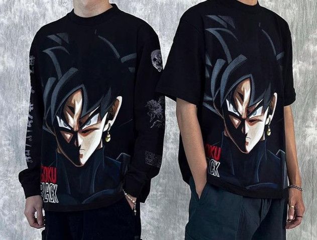 Anime × Japanese Brand Modern Dragon Ball Super : Black Goku Tee By Skaars Size US XL / EU 56 / 4 - 4 Thumbnail