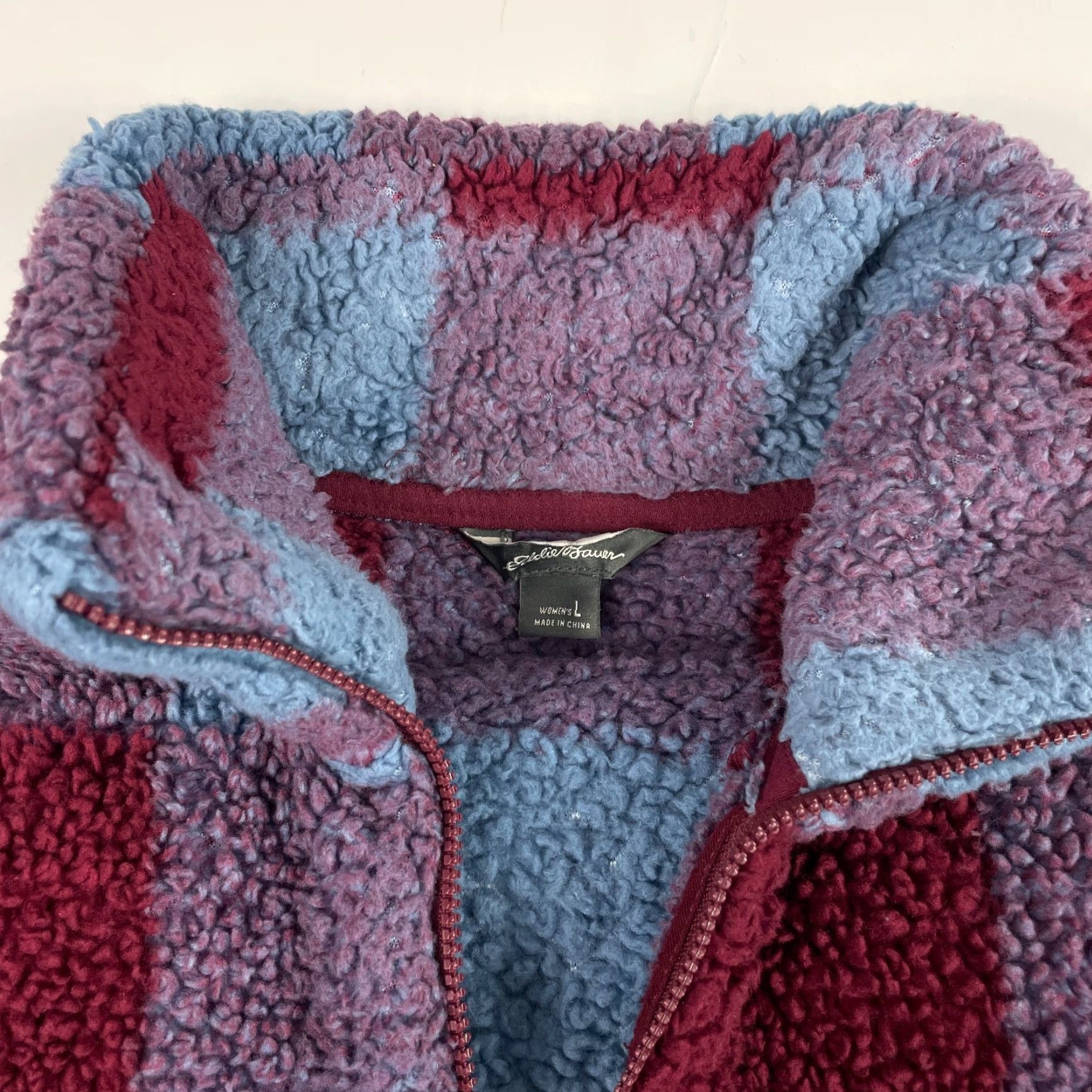 Eddie Bauer Eddie Bauer Jacket Women L Red Deep Pile Fleece 1/4 Zip Knit Soft Wind-Resistant Casual Coat Shirt? Size L / US 10 / IT 46 - 7 Thumbnail