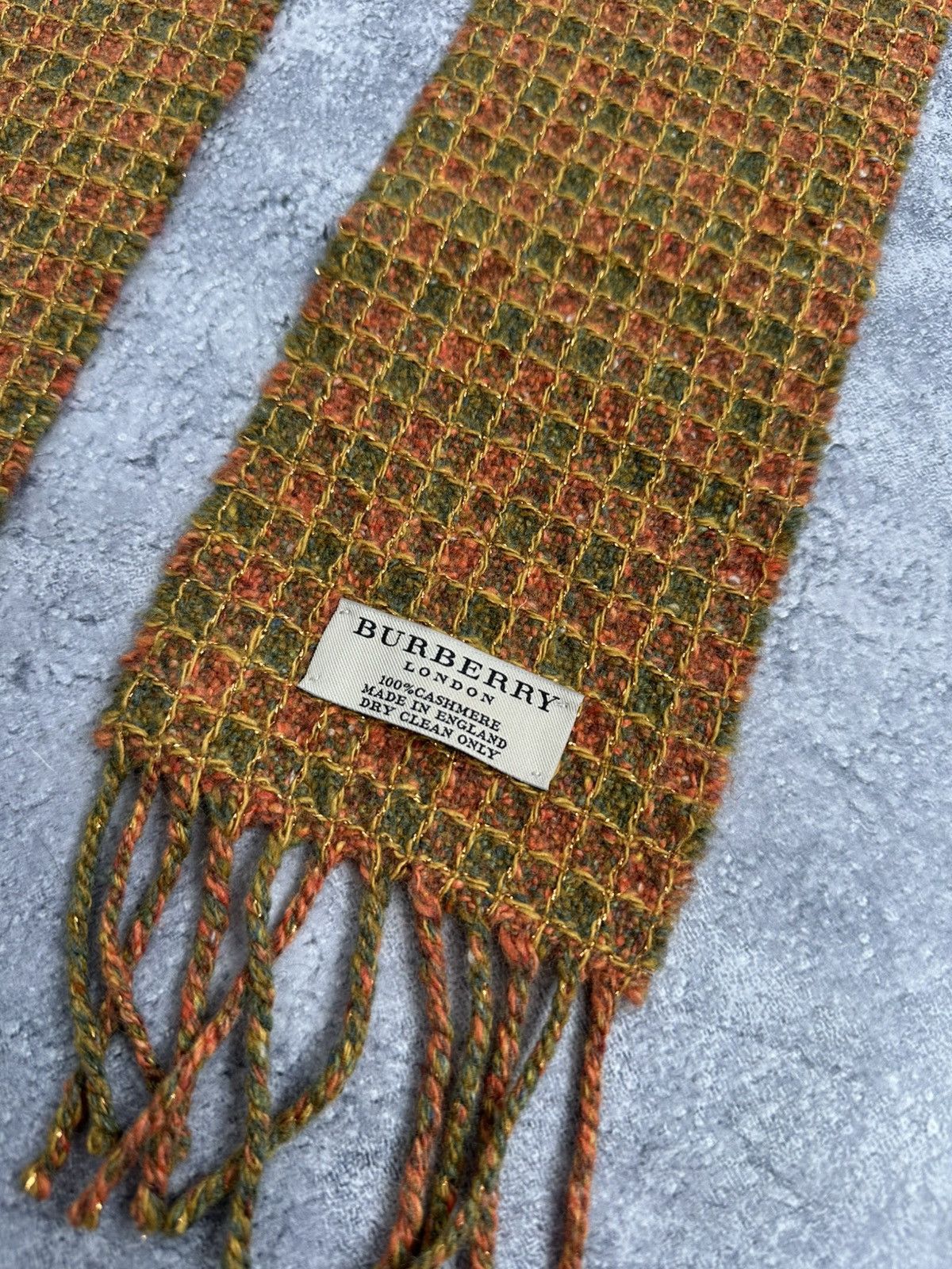 Burberry Burberry Cashmere Scarf Checkered Rare Neckwear Luxury Size ONE SIZE - 9 Thumbnail
