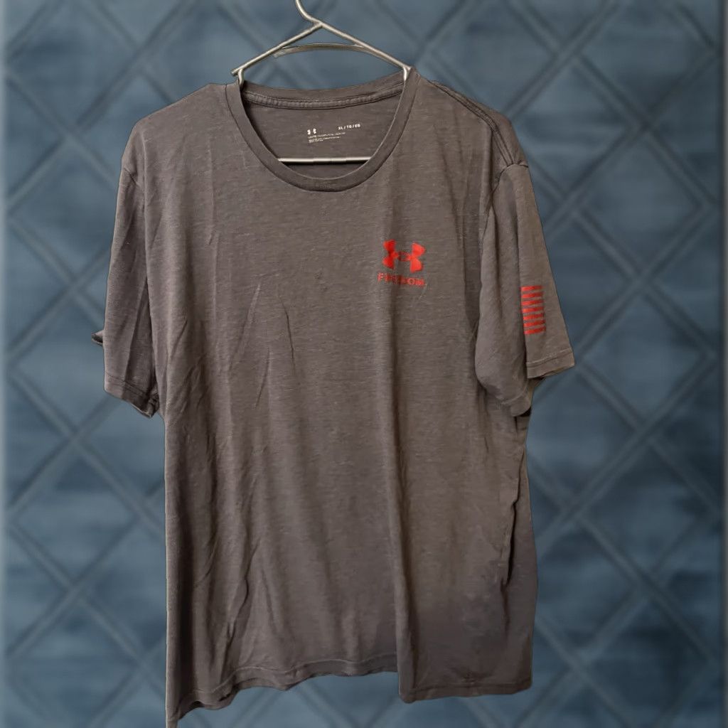 Under Armour Under Armour T-Shirt Mens Size XL Gray Short Sleeve Graphic Freedom Size US XL / EU 56 / 4 - 1 Thumbnail