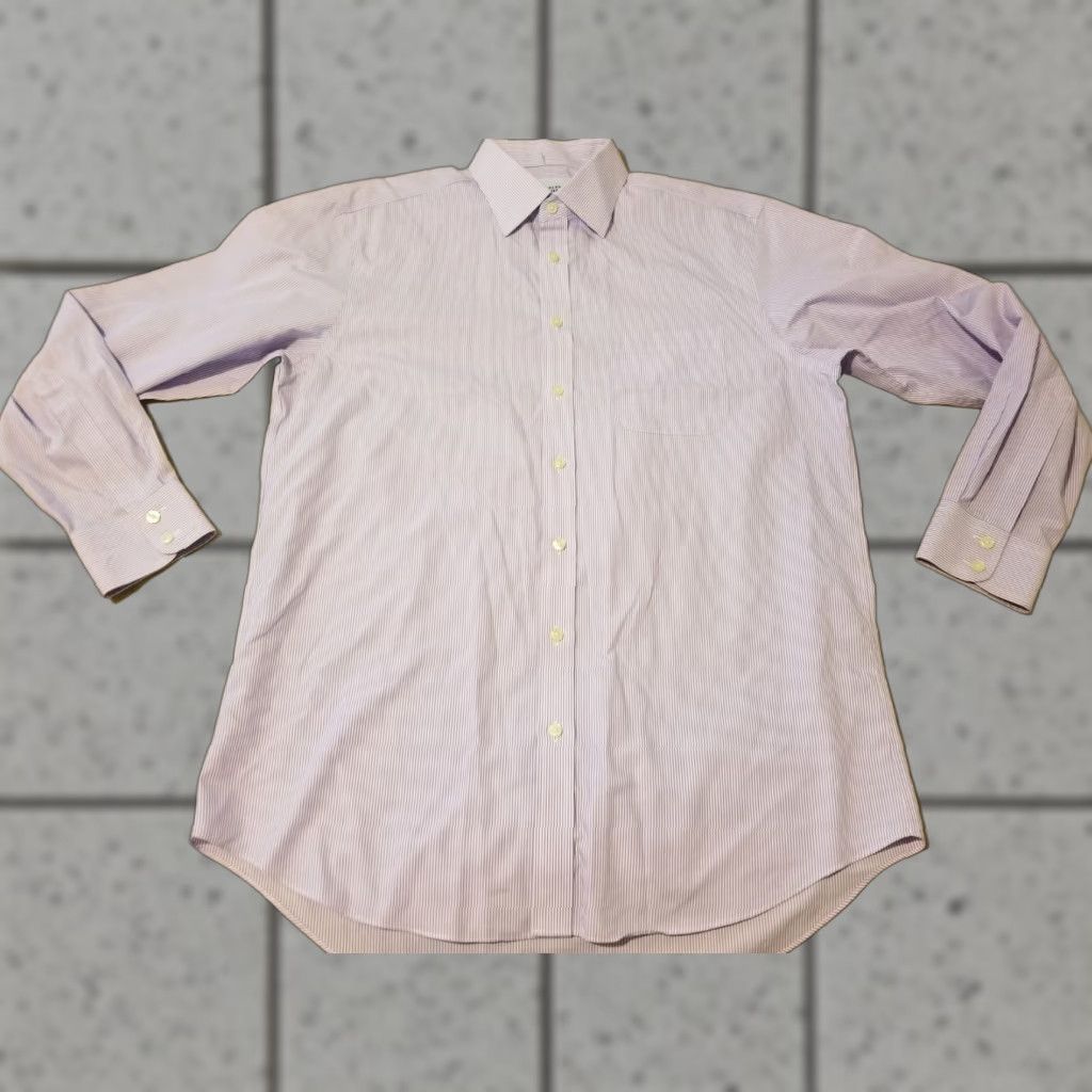 Charles Tyrwhitt Charles Tyrwhitt Dress Shirt Purple 16 34 Cotton Button Mens Regular Size 42R - 1 Thumbnail