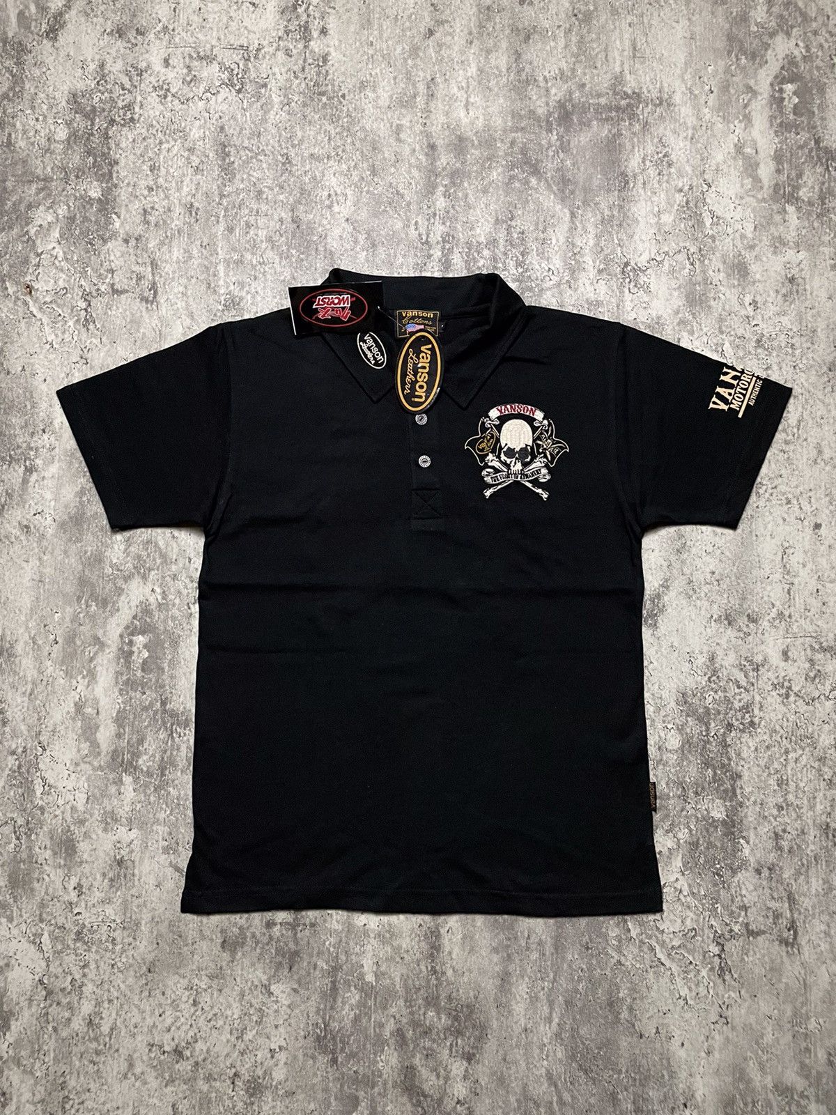 Hysteric Glamour NOS Vanson Leathers X T.F.O.A Embroidery Poloshirt Size US S / EU 44-46 / 1 - 2 Thumbnail