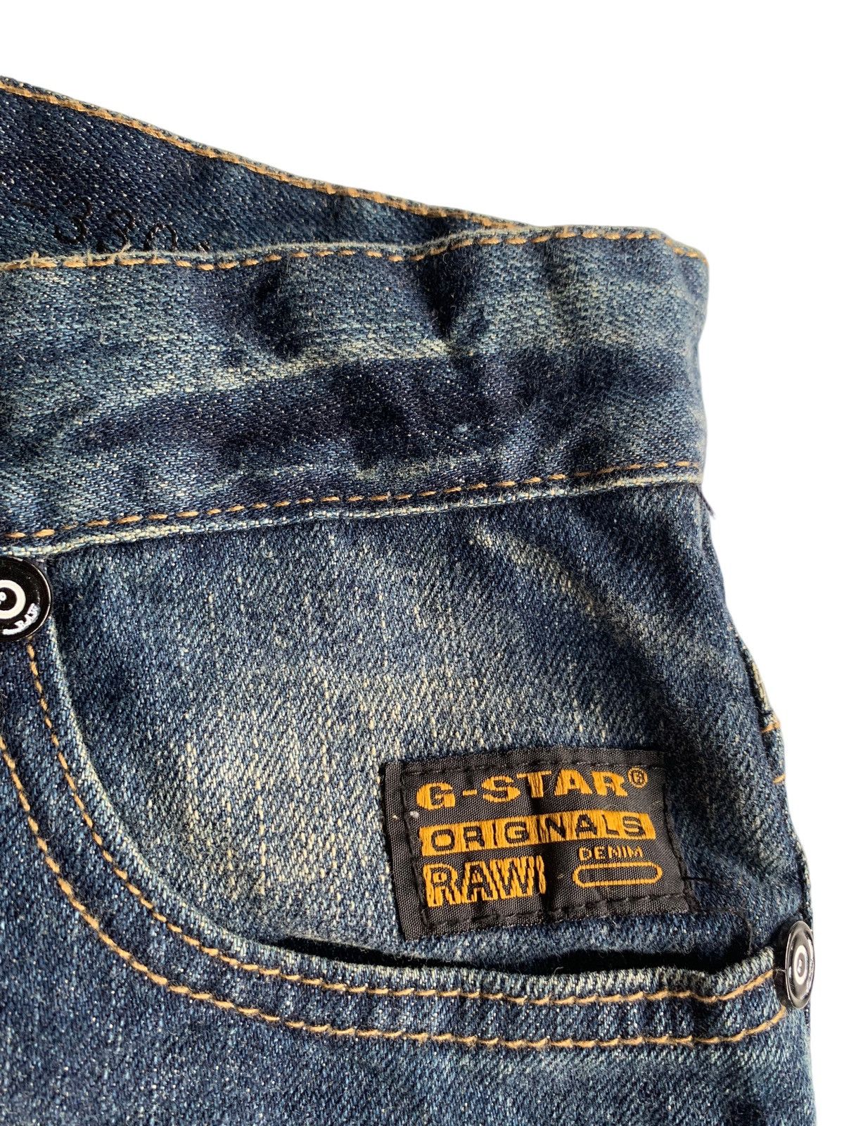 G-Star × Jean G-STAR RAW 3301 RARE DESIGN DISTRESSED DENIM Size US 33 - 12 Thumbnail