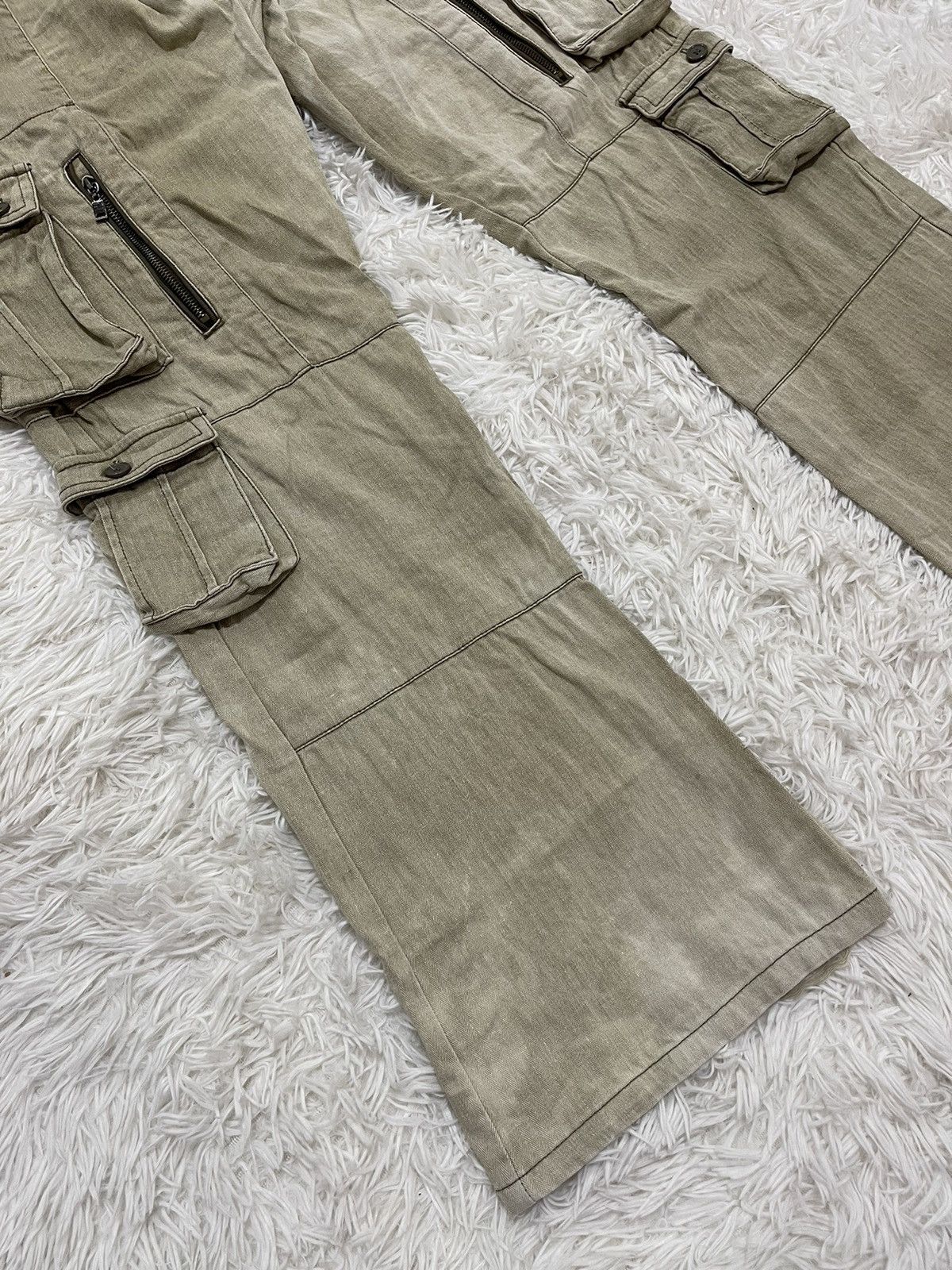 Japanese Brand × semanticdesign Distressed Semantic Design Bleached Flared Leg Pants Size US 32 / EU 48 - 4 Thumbnail