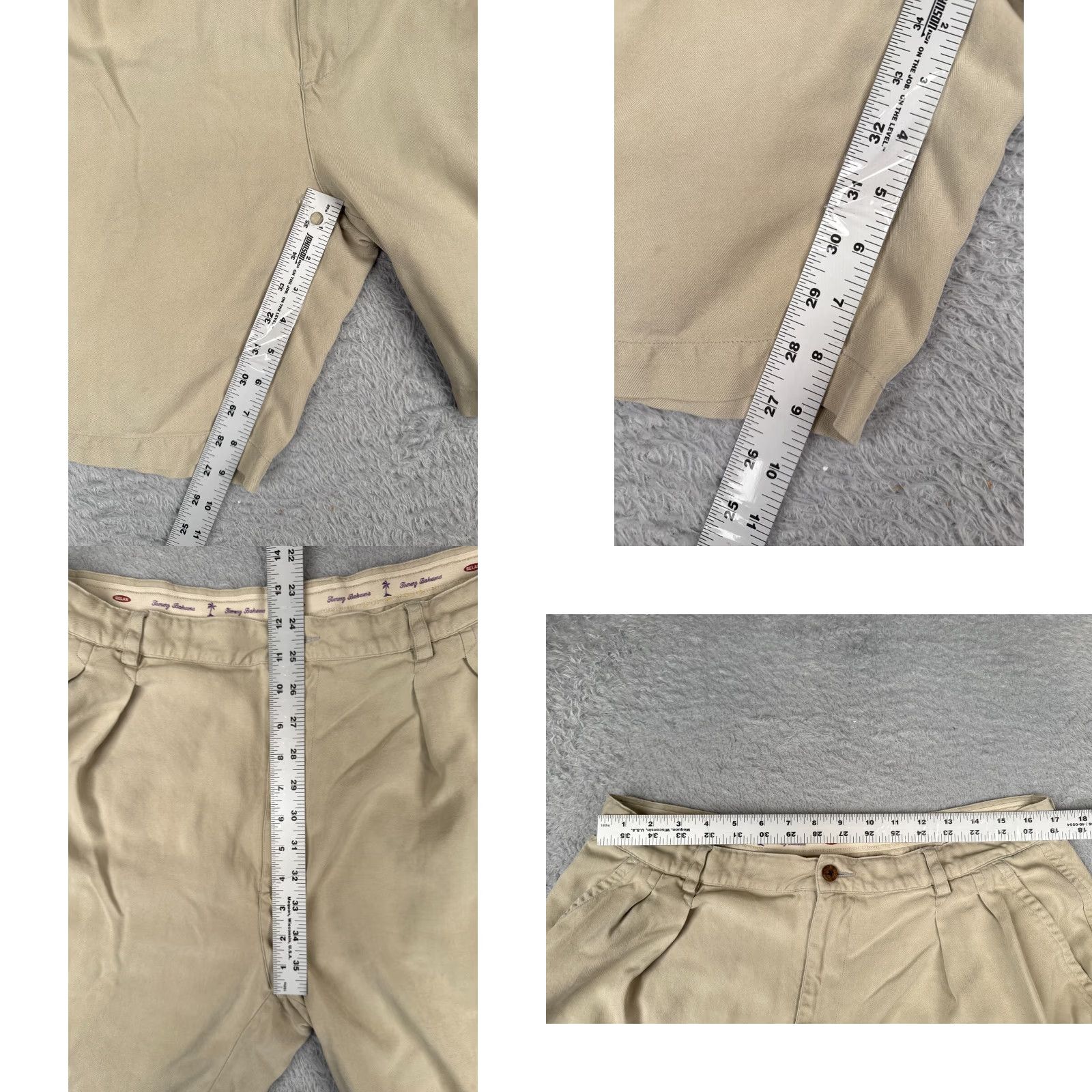 Tommy Bahama Tommy Bahama Shorts Men Beige Silk Linen Pleated 38 Mid Rise 9in Inseam Travel Beach Casual Pockets Size US 38 / EU 54 - 8 Thumbnail