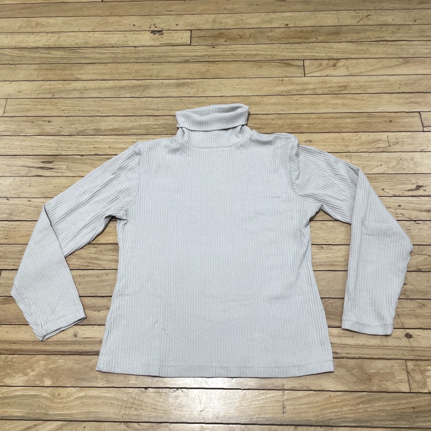 Vintage VINTAGE Tricot Express Sweater Woman M Cream Ribbed Turtleneck 90s Minimalism Knit Pullover Size M / US 6-8 / IT 42-44 - 2 Thumbnail