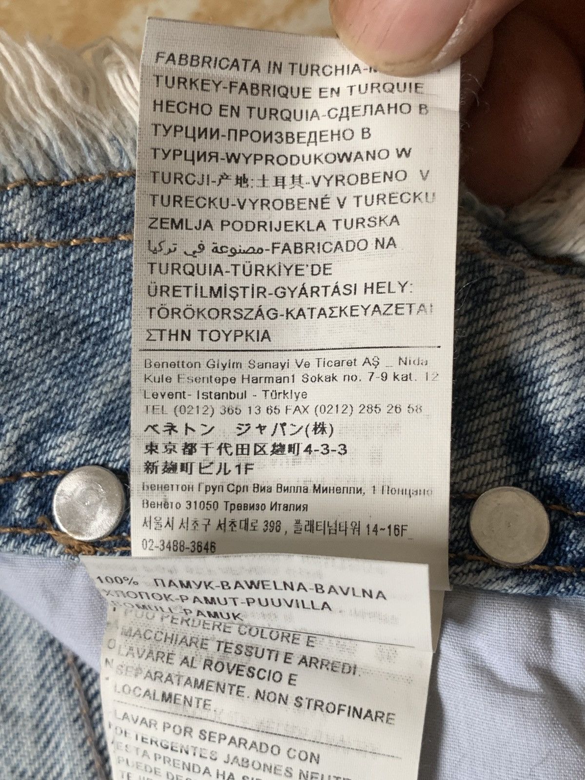 Designer × United Colors Of Benetton Distressed United Colors Of Benetton Stuck Denim Pant Size US 28 / EU 44 - 22 Thumbnail
