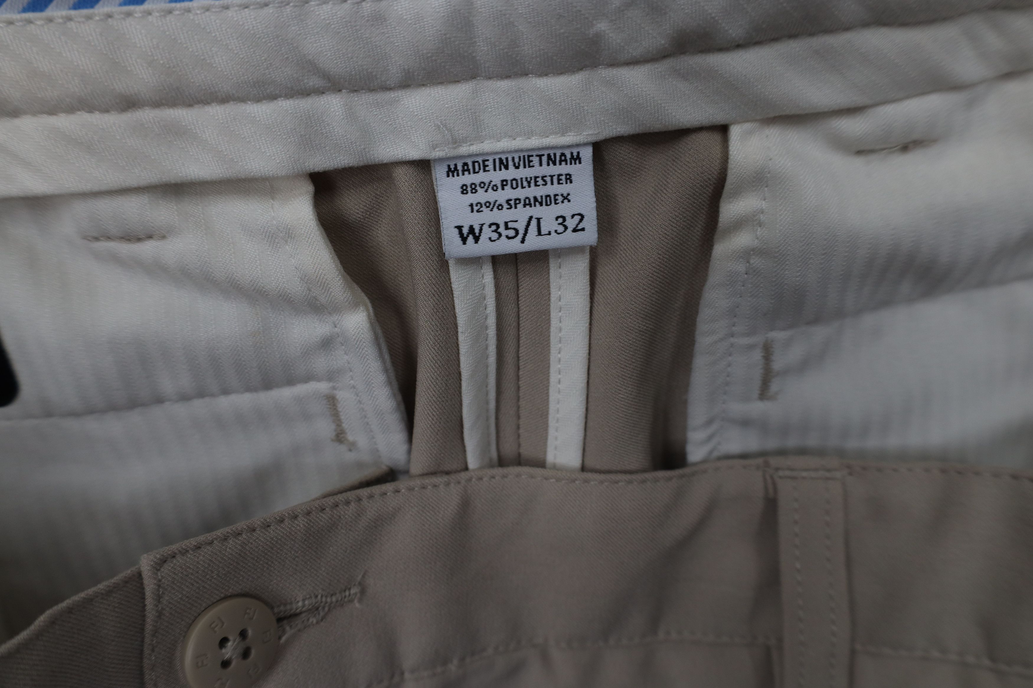 Footjoy FootJoy Wide Leg Golfing Golf Chino Pants Trousers Beige Size US 35 - 7 Thumbnail