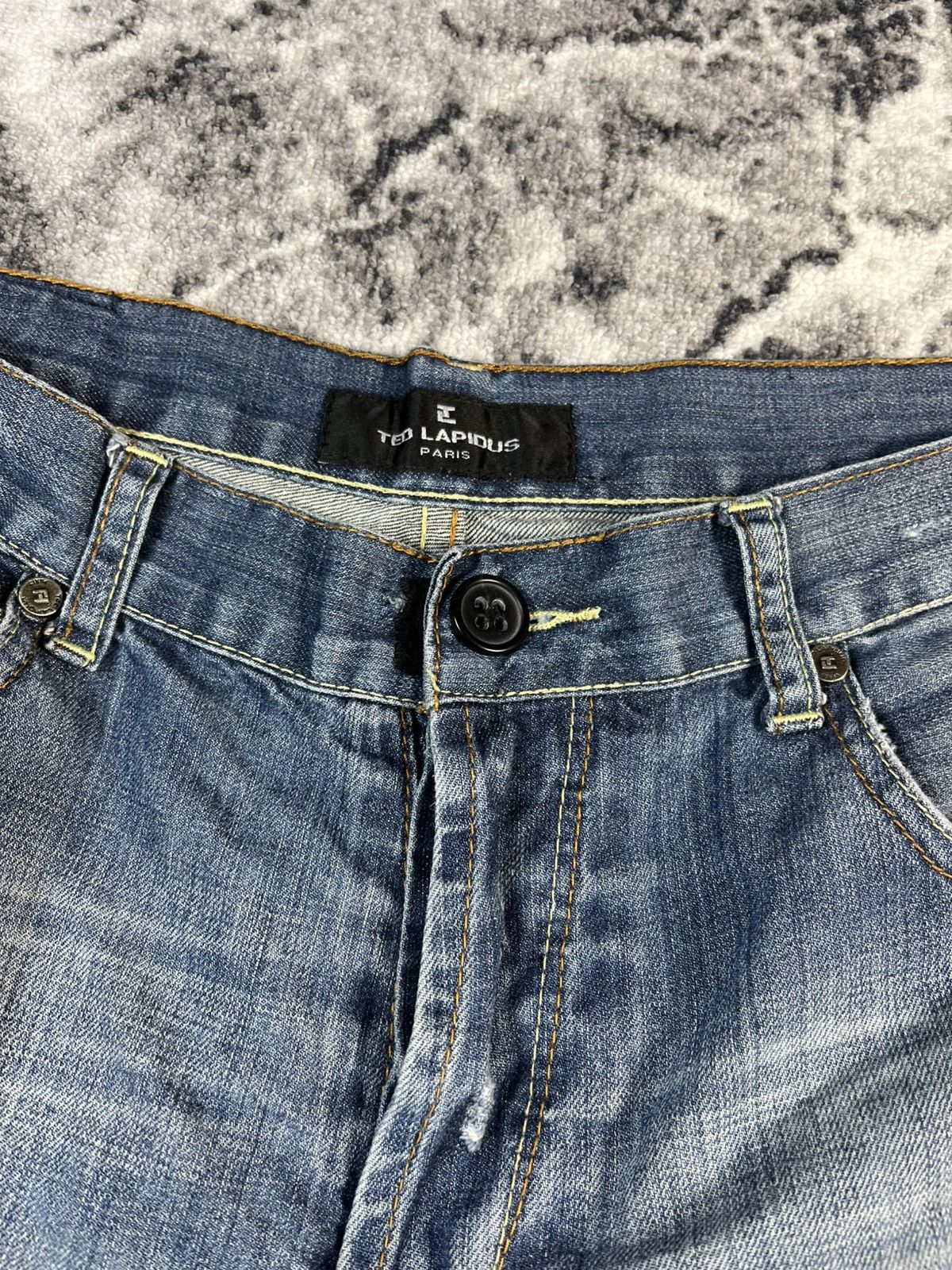 Other Ted Lapidus Jeans Distressed Fade Denim W36 Fit Size US 36 / EU 52 - 9 Thumbnail