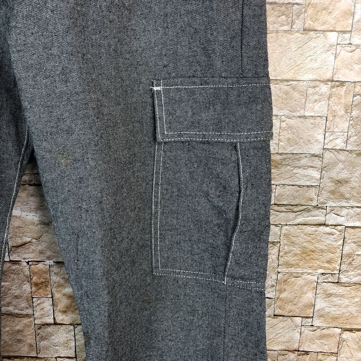 Japanese Brand Ikka Grey Cargo utility tactical Multipocket Pants #A840 Size US 31 - 14 Thumbnail
