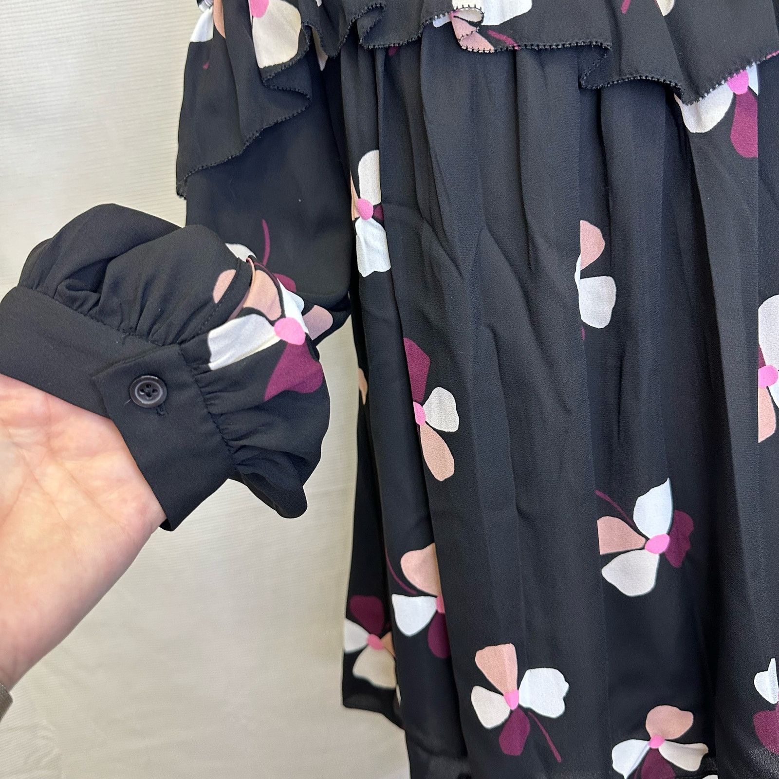 Kate Spade Kate Spade New York Floral Ruffle Sheer Blouse XS Size XS / US 0-2 / IT 36-38 - 10 Thumbnail