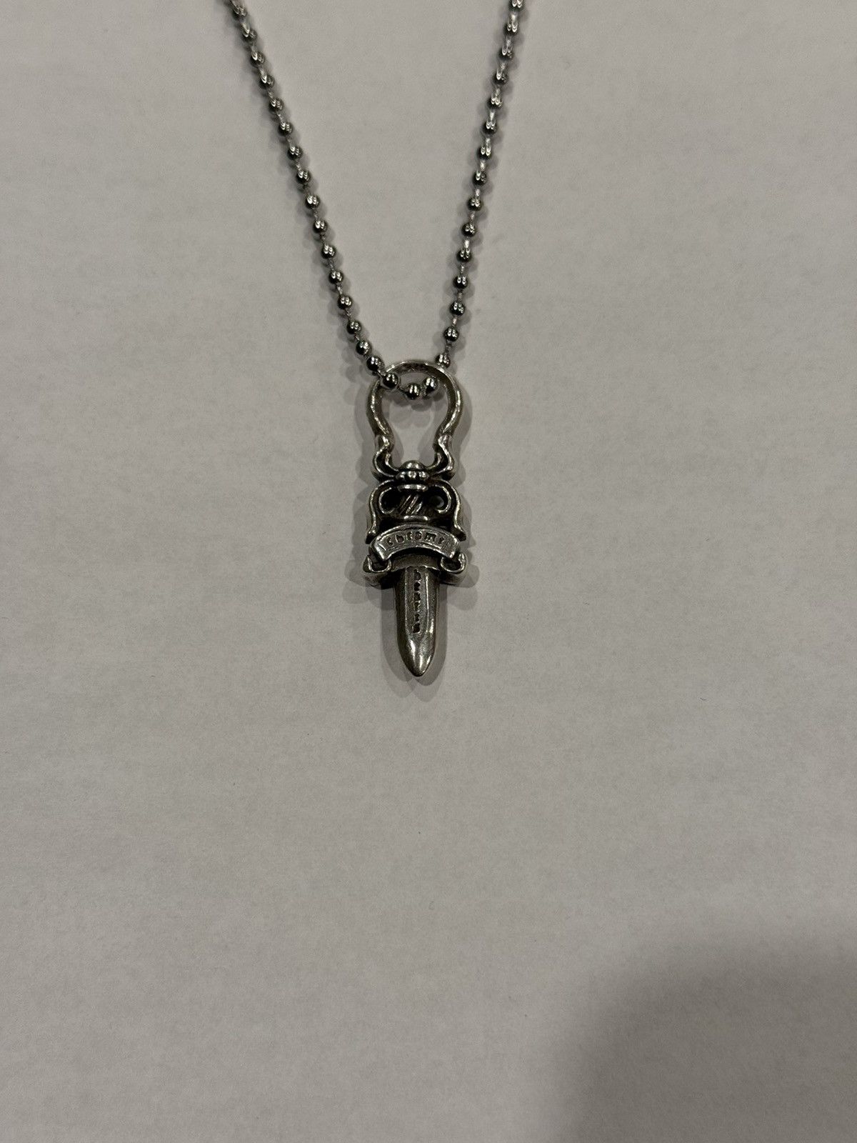 Chrome Hearts Chrome Hearts Dagger Pendant Silver Ball Chain Necklace #5 Size ONE SIZE - 1 Thumbnail