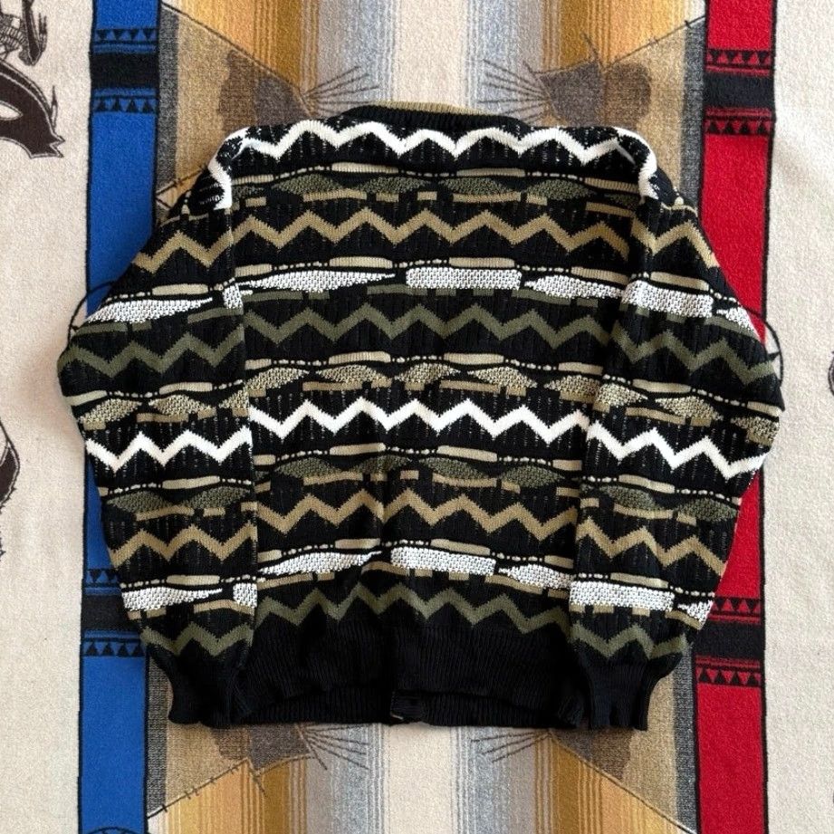 Vintage VINTAGE Expressions Cardigan Men’s 90s Sweater Size L Black Long Sleeve Knit Casual Business Workwear Size US L / EU 52-54 / 3 - 3 Thumbnail