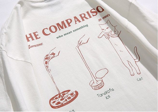 Japanese Brand × Vintage Cat print white casual all-match tee Size US L / EU 52-54 / 3 - 3 Thumbnail