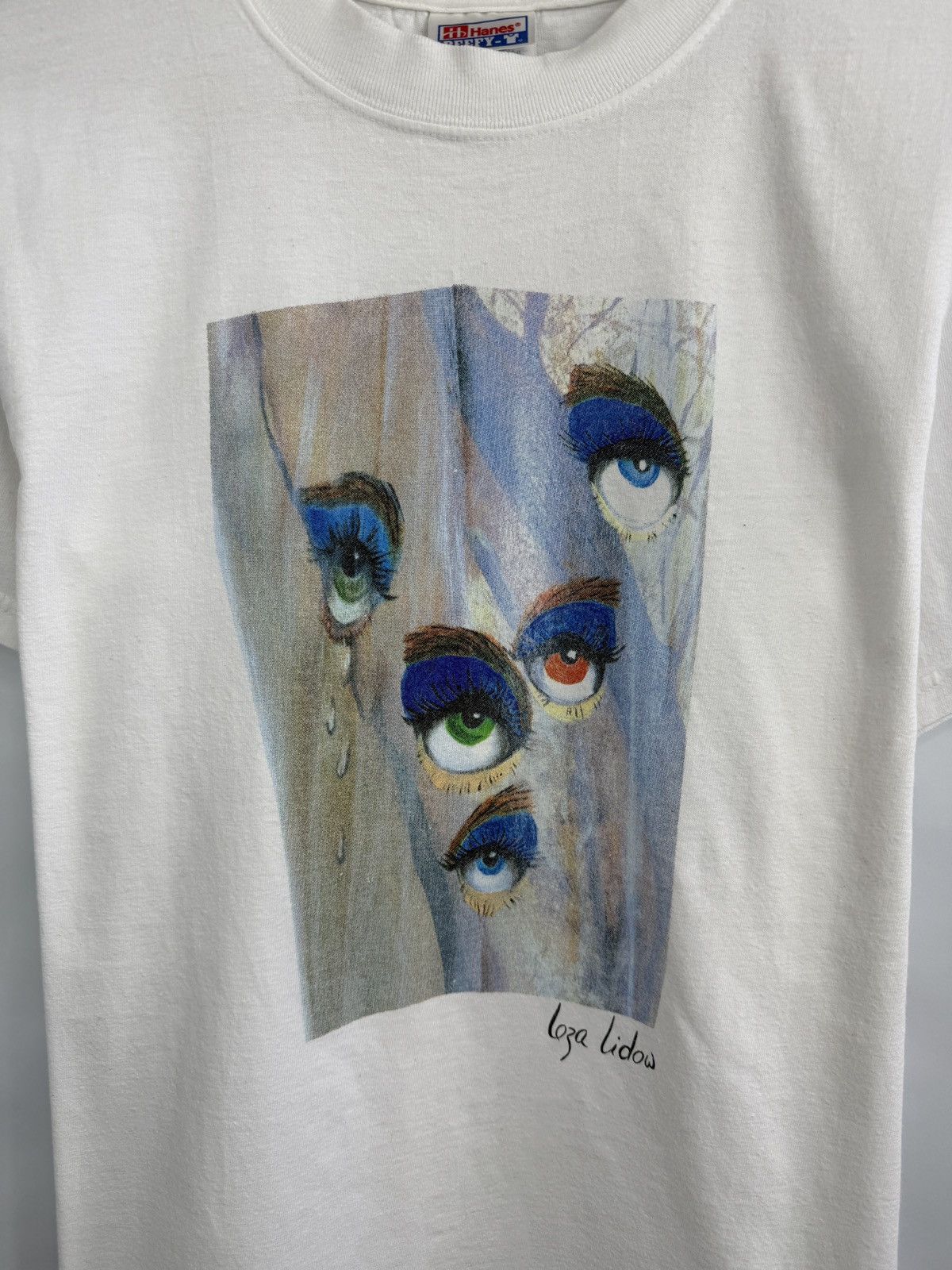 Hanes 🇺🇸Vintage 90s Leza Lidow Asymmetrical Fresco Art Picasso Gogh Size US S / EU 44-46 / 1 - 4 Thumbnail