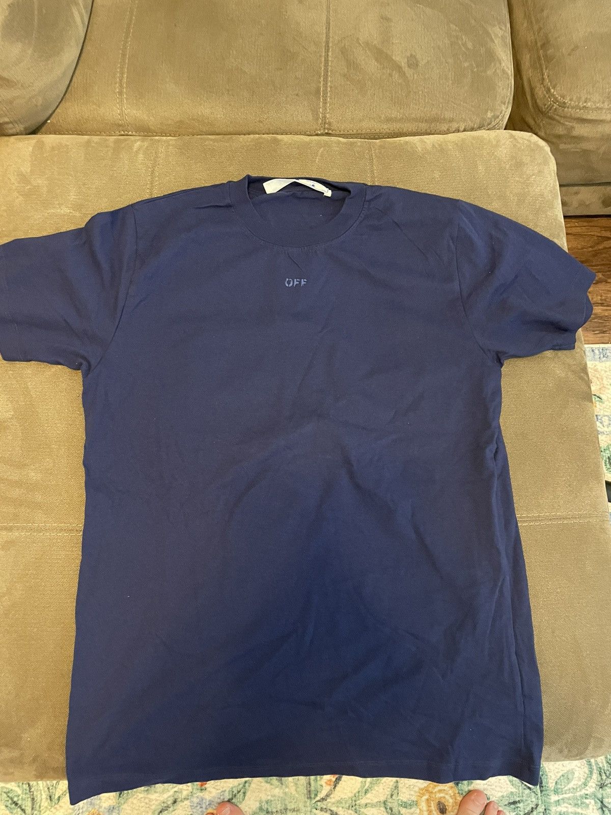 image of Off White Rubber Arrows T-Shirt Blue Size M, Men's