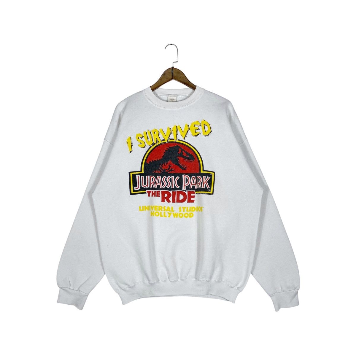 Universal Studios Vintage 1996 Jurassic Park The Ride Sweatshirt Size US XL / EU 56 / 4 - 1 Thumbnail