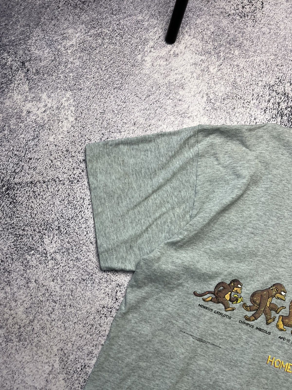Cartoon Network Vintage 1999 Homer Simpson Evolution T- Shirt Homersapien Size US L / EU 52-54 / 3 - 14 Thumbnail