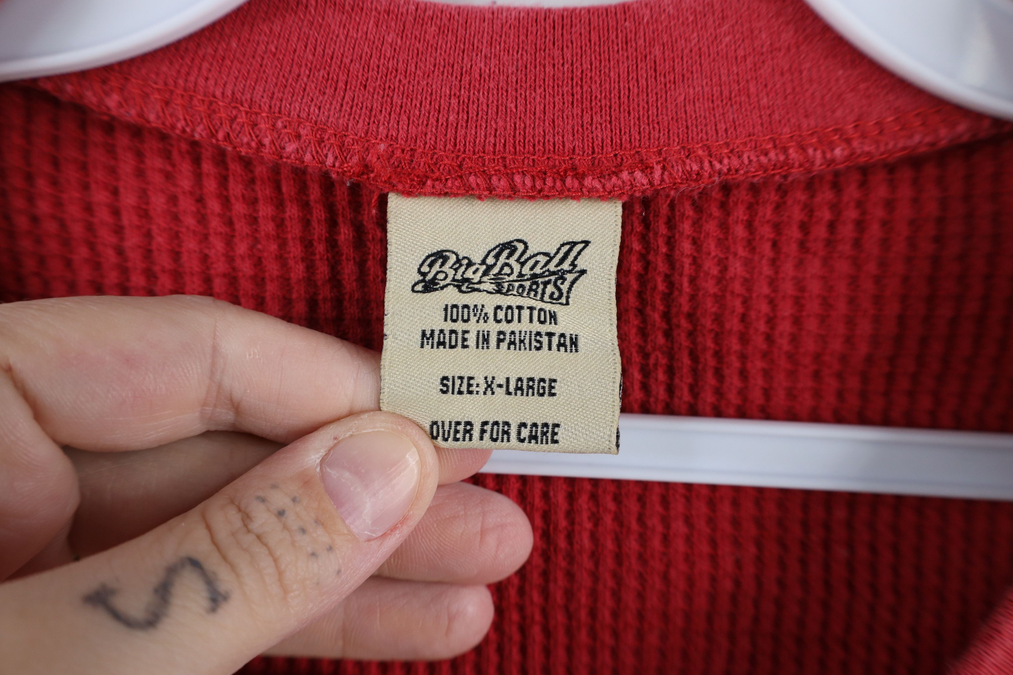Vintage Vintage Out Indiana University Thermal Waffle Knit T-Shirt Size US XL / EU 56 / 4 - 5 Thumbnail