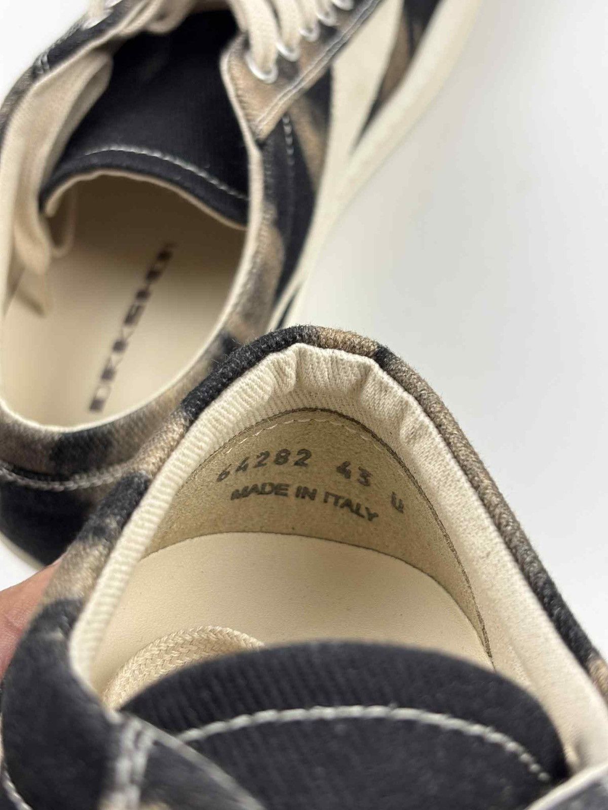 Rick Owens Drkshdw Rick Owens VTG Low Black Terra Sun Bleached Denim Sneakers Size US 10 / EU 43 - 8 Thumbnail
