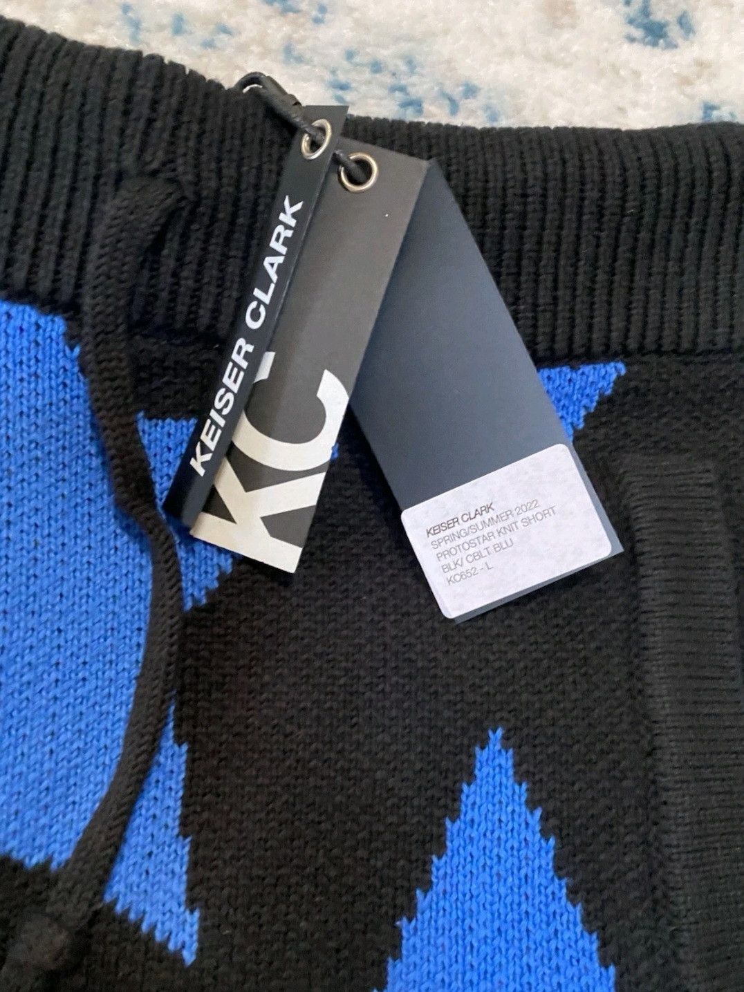 Keiser Clark Keiser Clark Prostar Knit Short Black Cobalt Blue Size L New Size US 36 / EU 52 - 3 Thumbnail