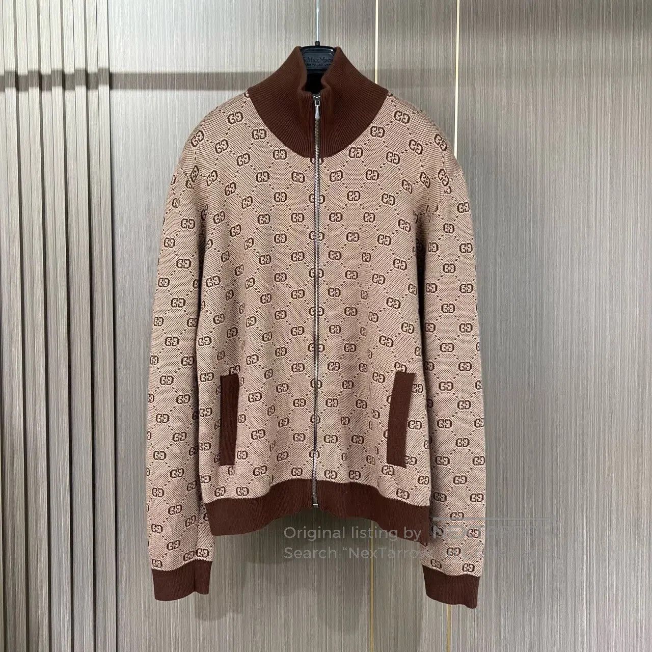 Gucci gucci knitted zip-up jacket with logo pattern. Size US S / EU 44-46 / 1 - 1 Thumbnail