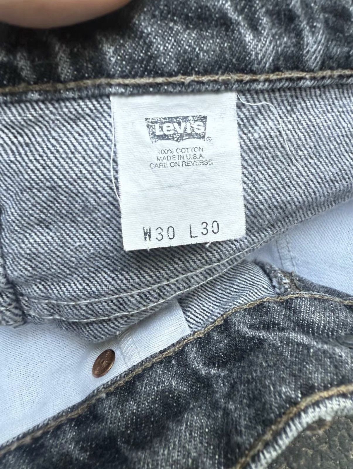 Levi's Vintage Levi's 505 Black Jeans Size US 30 / EU 46 - 6 Thumbnail