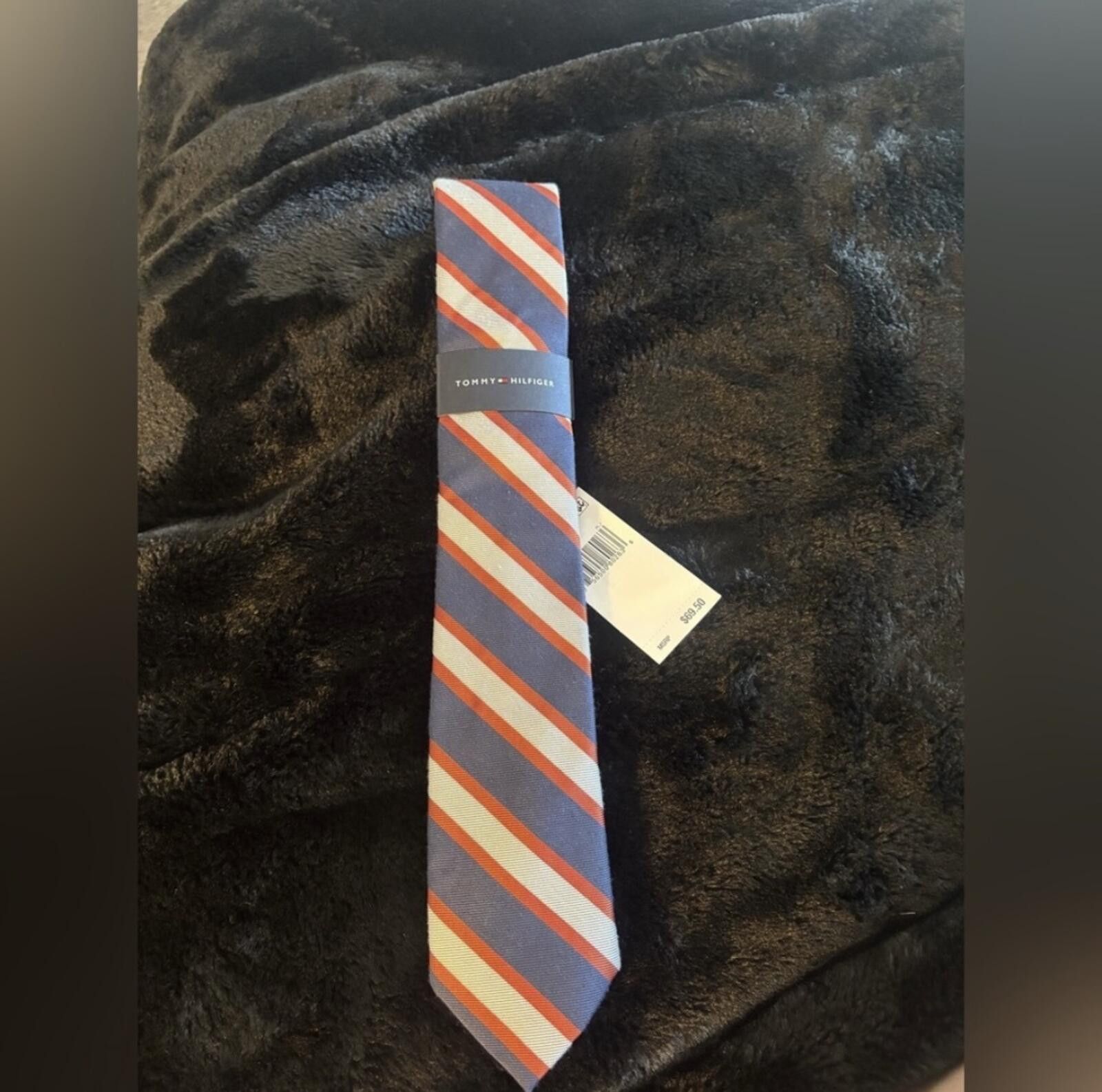 Tommy Hilfiger (Tommy Hilfiger) Men's Striped Tie - Blue and Red Size ONE SIZE - 2 Thumbnail