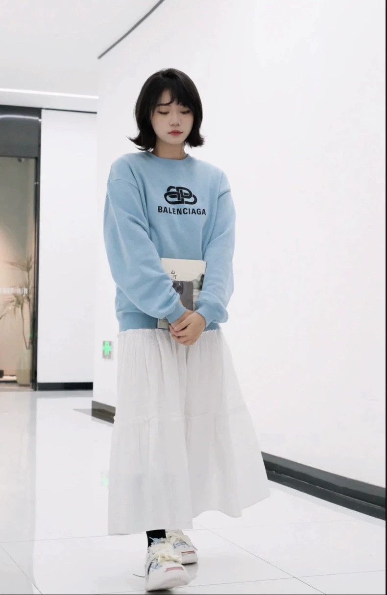 Balenciaga Balenciaga Buckle Sky Blue Long Sleeve 2501-Nextarrow Size US XS / EU 42 / 0 - 6 Thumbnail