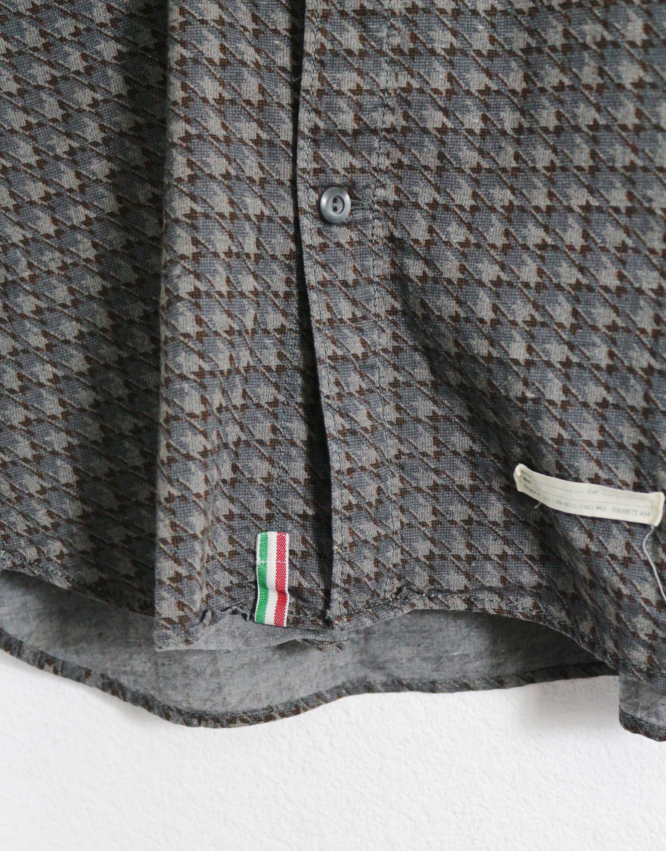 Tintoria Mattei Tintoria Mattei 954 Houndstooth Printed Knit Shirt Size US L / EU 52-54 / 3 - 6 Thumbnail