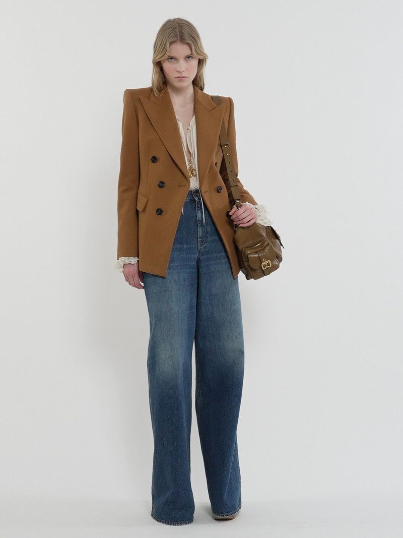 Chloe o1loc1c11125 Tailored Jacket in Brown Size L / US 10 / IT 46 - 4 Thumbnail