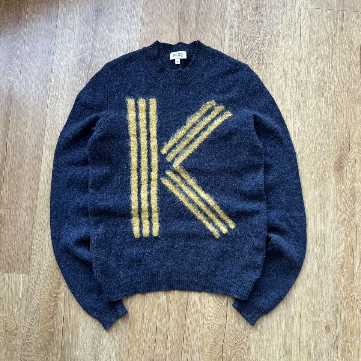 Kenzo Luxury Kenzo Paris Wool Mohair Knit Big K Logo Sweater Size S / US 4 / IT 40 - 3 Thumbnail