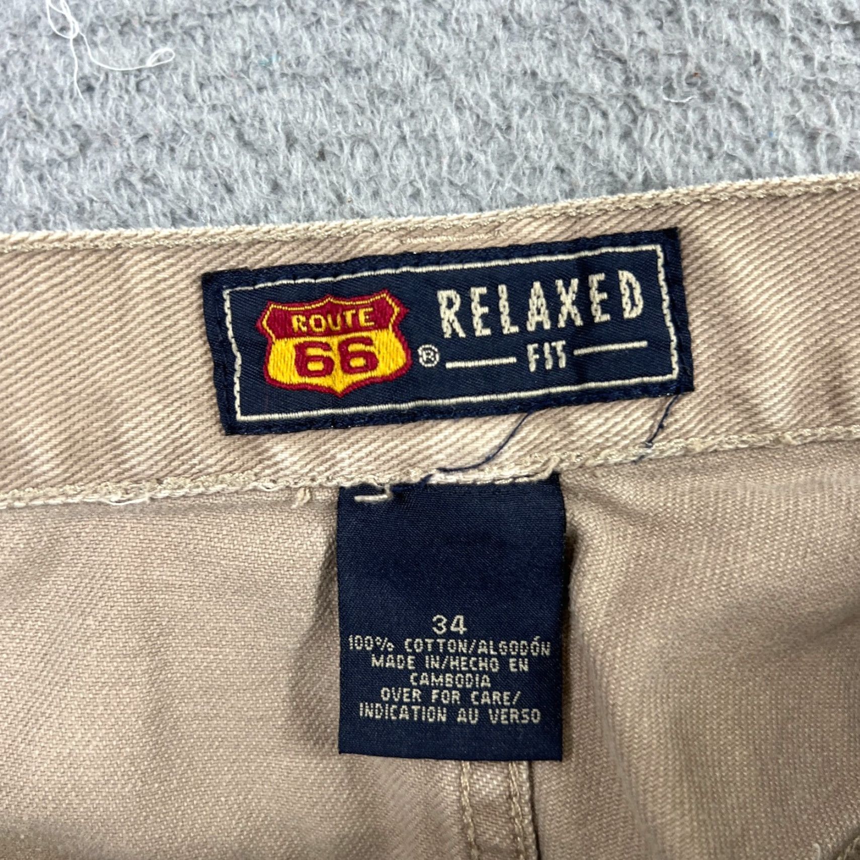 Route 66 VINTAGE Route 66 Bermuda Shorts Mens Relaxed Fit Denim Khaki 32" Waist Beige Cotton Pockets 1990s-2000s Size US 34 / EU 50 - 6 Thumbnail